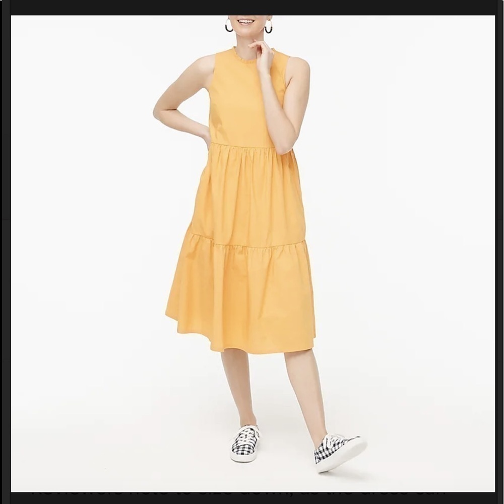 J crew tiered dress with side pockets